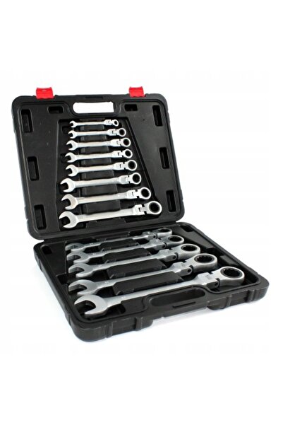 SilverTools Set de chei fixe cu clichet, în cutie, 8-32mm, 13 bucăți