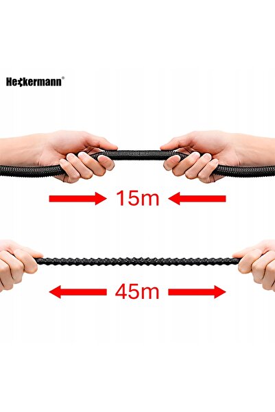 Heckermann Furtun de grădină elastic extensibil 45m + conector cu pistol de s...