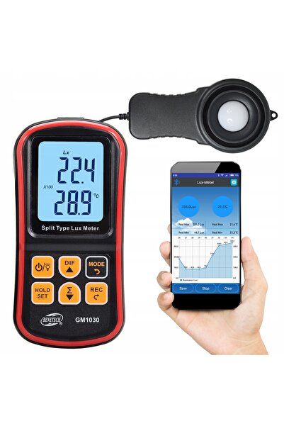 Benetech LUKSOMETER LUMINOMETER LUMINOZITATE MĂSURĂTOR LUXOMETER BLUETOOTH TE...