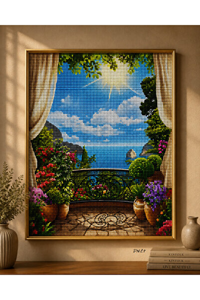 DNZt 5D Diamond Painting 50x40 cm Elmas Mozaik Boncuklu Taşlı Goblen Pano Tab...