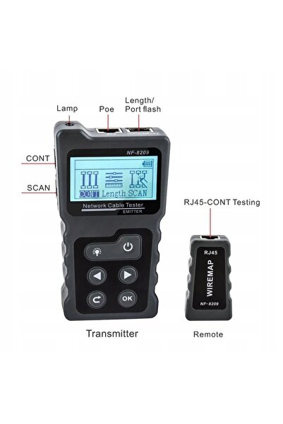 NO BRAND Tester avansat de cabluri de rețea Noyafa NF-8209 NCV Porturi RJ45 E...