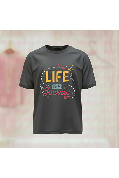 Vordevia Printed Crew Neck Wide Fit Unisex Tshirt
