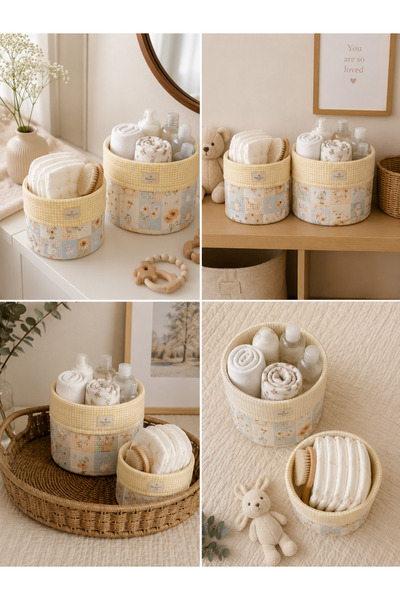Generic Brand Nünüco Atelier 2-Piece Multi-Purpose Baby Room Organizer Basket...