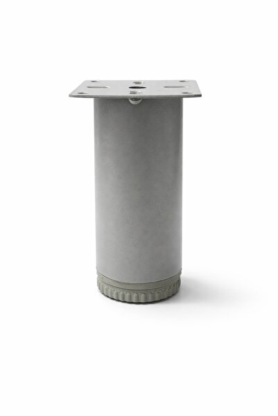 OEM Picior mobilier WAW, Tuna, D 42, H 100, reglabil, metalic, finisaj aluminiu