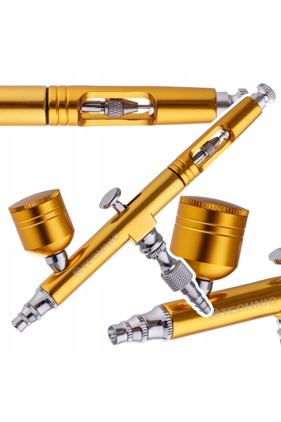 TC Technic Aerograf modelistic cu duză de 0,3mm, cu acțiune dublă, pentru pic...