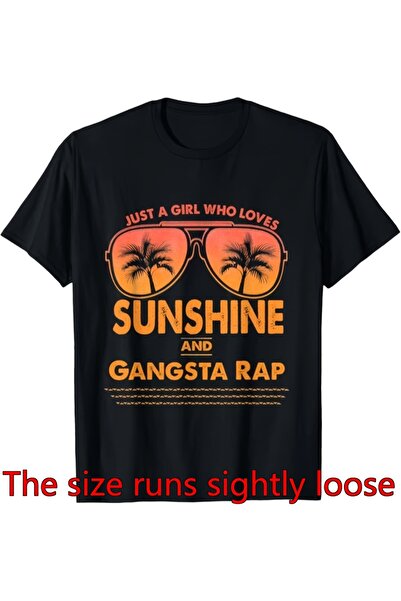 Ekim11 Women's Unisex Just A Who Loves And Gangsta T-Shirt - Round Neck Tee w...