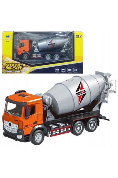 LeanToys Model static de betonieră 1:50 HUINA Metalic