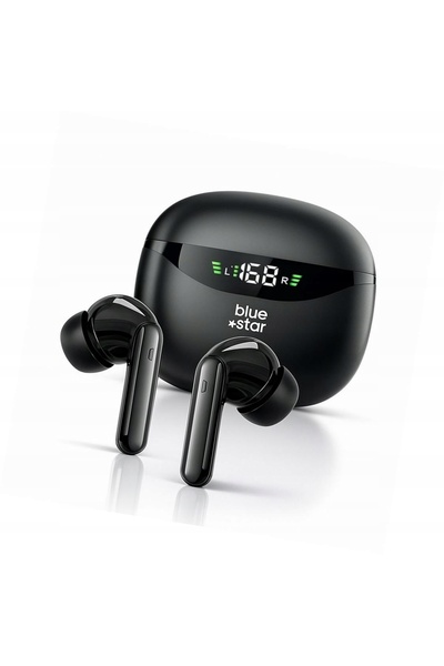 Blue Star Press Căști T60 TWS negre intraauriculare wireless pentru Samsung G...