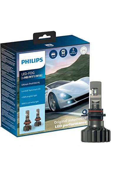 Philips Bec LED Ultinon Pro9100 [~H8/H11/H16]