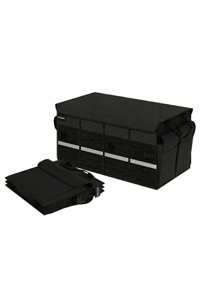 bauerkraft Organizator auto pliabil, antiderapant, pentru portbagaj, negru, t...