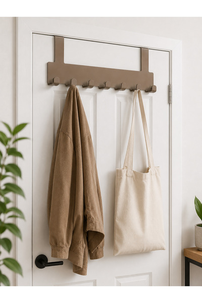 LUNOART Behind-The-Door Metal Hanger Rack (40X4.6X9 cm) |   Vi̇zon Door