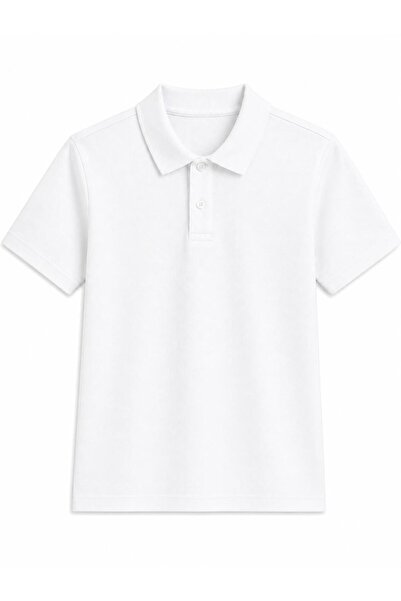 BAGİSTA BUTİK Unisex Soft Textured Simple Stylish Polo Collar Short Sleeves