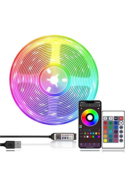GoodTool مجموعة إضاءة LED، إضاءة زخرفية، شريط إضاءة LED بطول 5 متر مع تحكم عب...