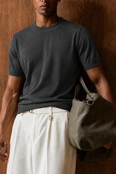COOL TARZ Men's Crew Neck Short Sleeve Slim Knitwear Slim Fit Casual Stylish ...