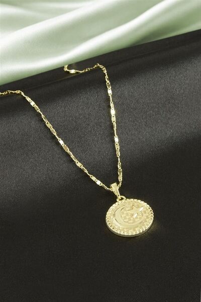Generic Brand Xuping Moon Star Luxury Steel Necklace - Yellow