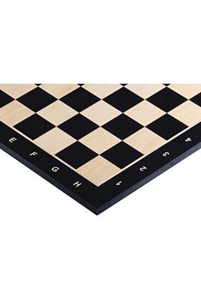Sunrise Chess & Games 55 mm square wooden chessboard (ebony) maple/black maple