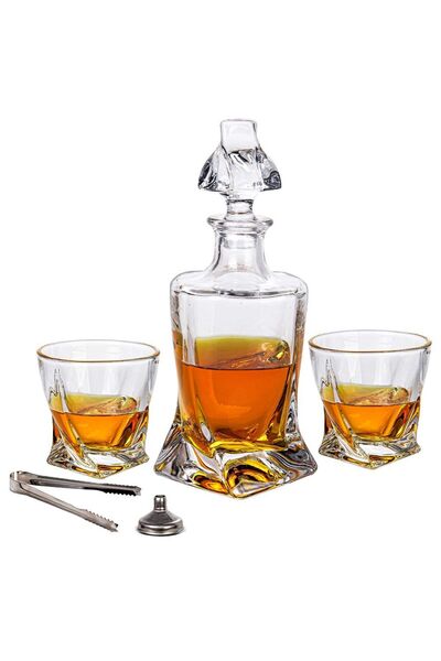 OEM Twisted Decanter Set – Σετ Καράφα Twisted - Για Μοναδική Απόλαυση Ποτών