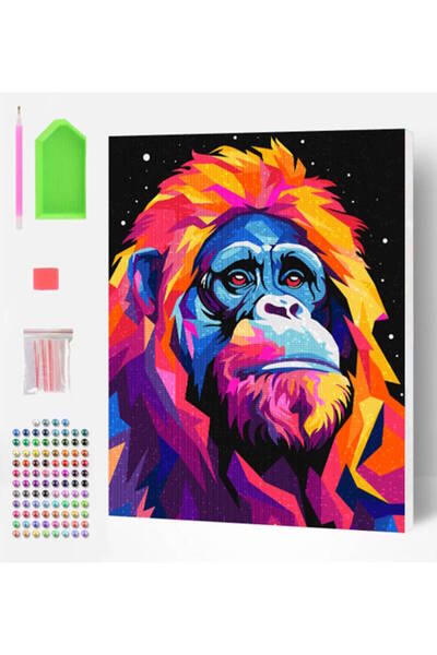 OEM Splat Planet Σετ Diamond Painting "Orangutan" σε Καμβά με Τελάρο 30x40cm