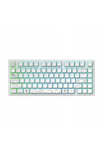 NO BRAND Tastatură DARK PROJECT ALU81A Terra Nova Albă