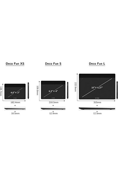 XP-Pen Tabletă grafică Deco Fun L Classic Negru