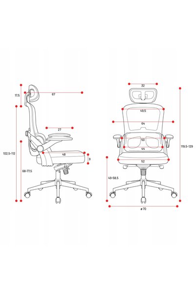 Diablo Chairs Fotel V-Light Gri
