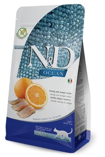 Farmina Hrană pentru pisici Ocean Adult Hering și portocale 5 kg