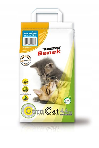 NO BRAND Cenușă pentru pisici SUPER BENEK Sea Breeze 14 L