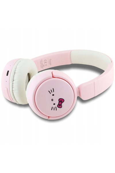 innature Căști supraauriculare HELLO KITTY cu logo Face, roz-alb