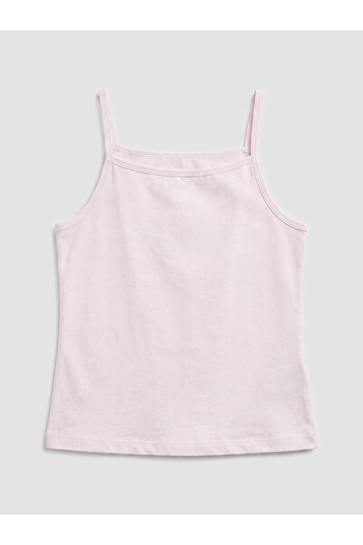 LC Waikiki Ozmarka New Season Square Collar Rope Strap Girls' Undershirt