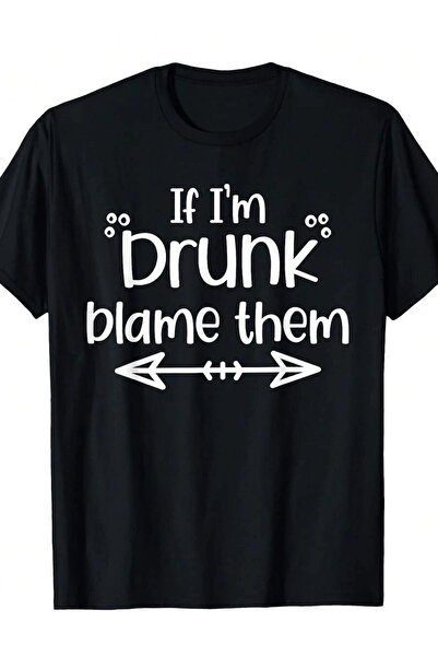 KYMC07 Party Favorite Funny 'If I'm Drunk Blame Them' Men's Ultra Soft Breath...