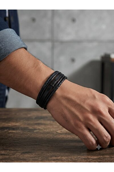 AKFECAN Men's Leather Bracelet