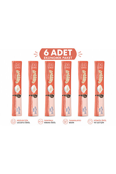 M-PETS CREAMY SOMON BALIKLI KEDİ ÖDÜLÜ 6X15GR