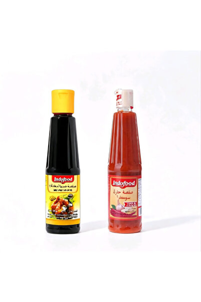 INDOFOOD Sweet Soy Sauce and Sumatra Hot Chilli Sauce Combo, 2 Pieces