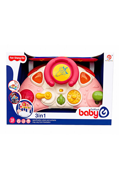 Fan Sheng Da Interactive Baby Car Steering Wheel Toy 3-in-1 with Sounds and M...