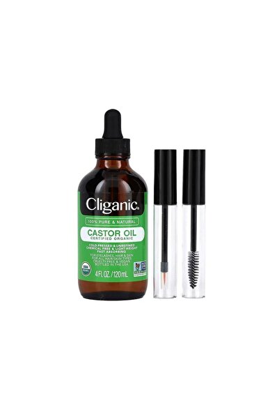 Cliganic Castor Oil for Eyelashes and Eyebrows 120 ml