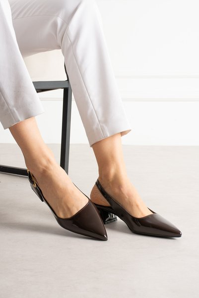 Ramer Mooien - 5cm Women's Heeled Shoes Patent Leather Brown