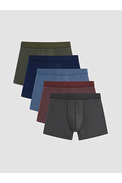 LC Waikiki Indigo Cotton Flexible Men's Boxer Briefs 5-Pack