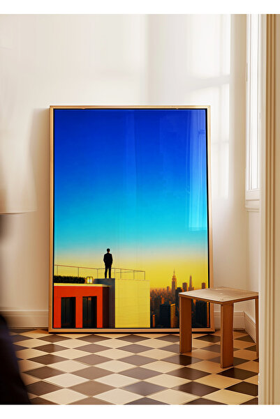 ARTHOUSECOLLECTIVE A Peaceful Moment - Alone Above the City - Unframed Poster