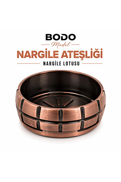 Han Tobacco BODO Model Nargile Ateşliği Metal Nargile Lotusu Kapaklı Isı Kont...