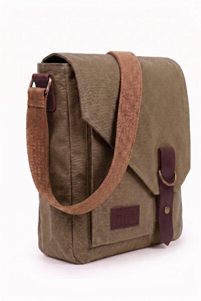 Old Cotton Waxed Canvas Men's Messenger Bag Daily Tablet Shoulder Bag 22X28 cm