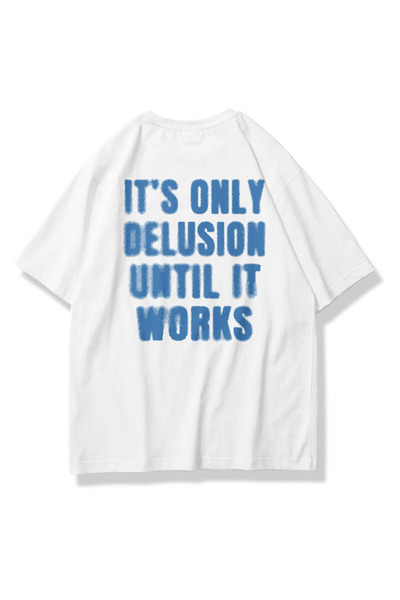 STYKEER Unisex Oversized T-Shirt "The Its Only Delusion" Loose Fit Oversized ...