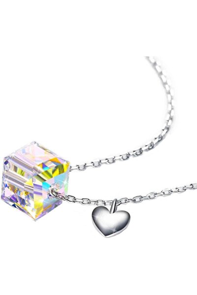 J.Rosée Fashion Crystal 18K Gold Plated 925 Sterling Silver Cubic Pendant Nec...