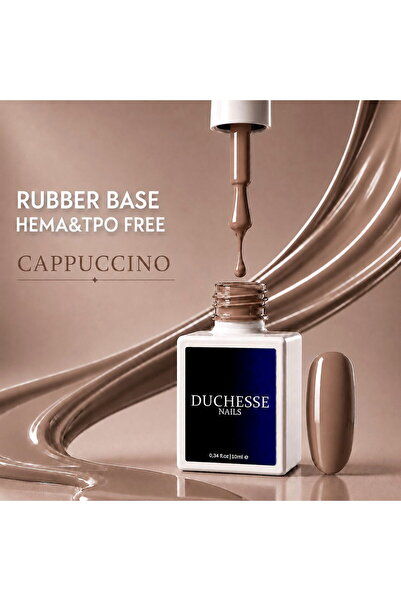 Duchesse Nails HEMA & TPO FREE Rubber Base, CAPPUCCINO Shade, 10 ml