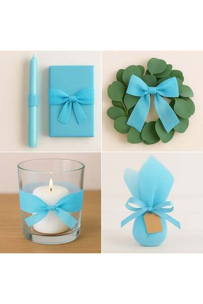 OEM Tul decorativ pentru mărturii DIY, albastru, set 100 bucăți, 24x24cm – am...