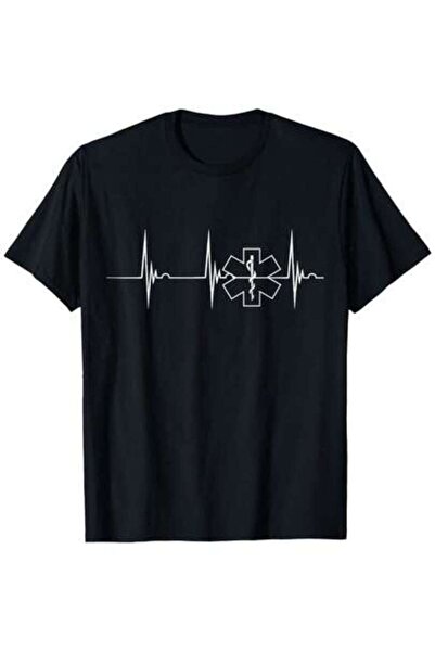 23ERVA تي شيرت Sani First Responder ECG Heartbeat Star Of Life ذو تصميم جرافي...