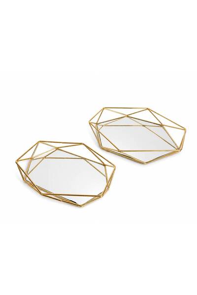 Nura Collection Tavă cu prismă aurie