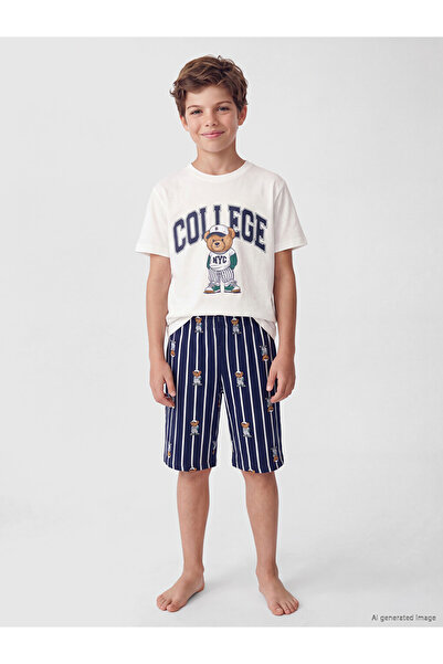 LC Waikiki Zero Roba Collar Boys' Shorts Pajama Set from Uzg Store for Style ...