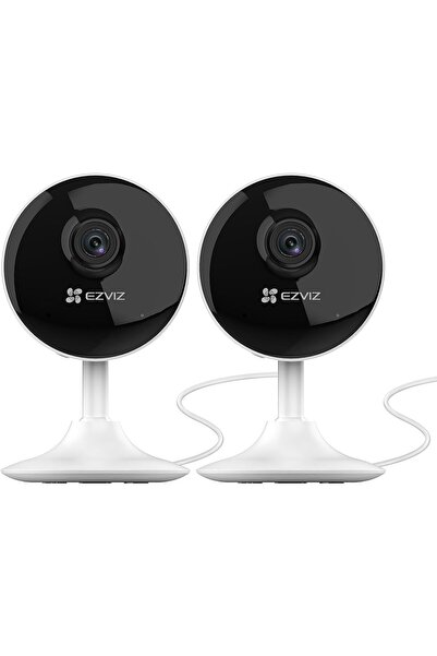 EZVIZ C1C 2 Pack Mini Home Security Camera Indoor, 1080P Wired Wifi Camera, H...