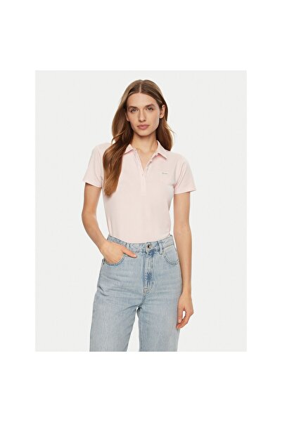 Guess Jeans Γυναικείο Πόλο W5RP47KARS2 Μπεζ