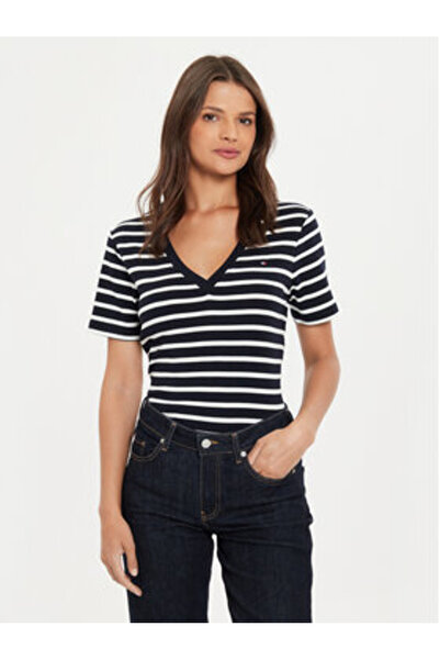 Tommy Hilfiger Γυναικείο T-Shirt WW0WW40584 Μπλε